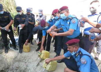 ब्राउनसुगरसहित ठूलो परिमाणको लागूऔषध सुनसरी प्रहरीद्धारा नष्ट
