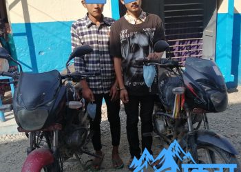 मोटरसाईकल चोरी गर्ने दुईजना इटहरी प्रहरीको नियन्त्रणमा