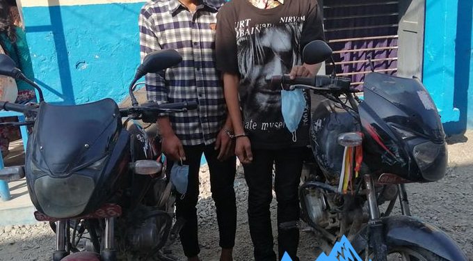 मोटरसाईकल चोरी गर्ने दुईजना इटहरी प्रहरीको नियन्त्रणमा