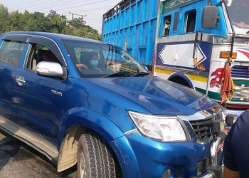 धरानकी उपमेयर मञ्जु सवार गाडी दुहवीमा दुर्घटना