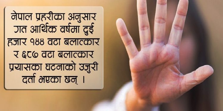 नेपालमा दैनिक सात महिला बलात्कृत