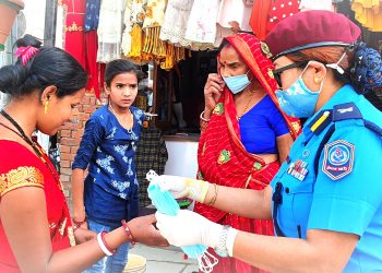 सचेतना अभियानमा सुनसरी प्रहरी, मास्क खै ?