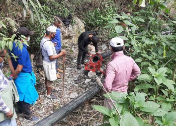 खानेपानीको मुहान सर्दुमा मर्मत कार्य ३० प्रतिशत सम्पन्न