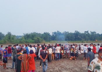 इटहरीमा बाढीले बगाएर मृत भेटिएका तिवारीको अन्त्यष्टि