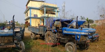 इटहरीमा अबैध रूपमा गिट्टी–बालुवा चोरी गर्ने सातवटा ट्याक्टरसहित चालक पक्राउ