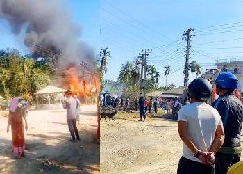 धरानको वडा नं ६ लिम्बूचौरीस्थित एक घरमा आगलागी, क्षतीको विवरण आउन बाँकी