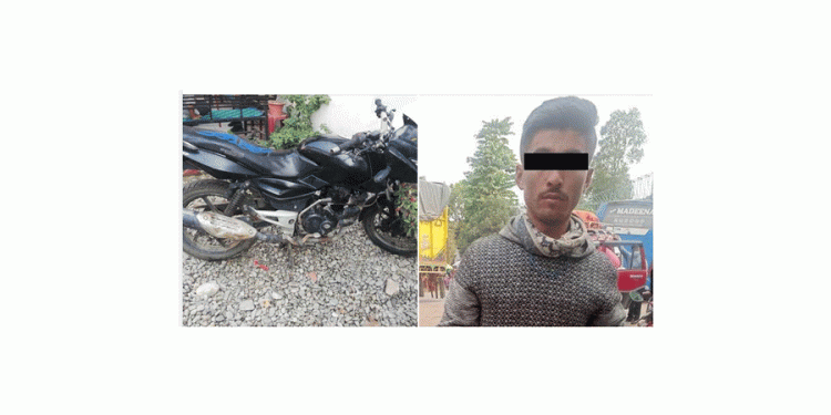 चोरीको मोटरसाइकल सहित १ जना पक्राउ