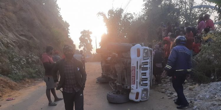 उदयपुरमा बोलेरो दुर्घटना हुँदा एकको मृत्यु, सात घाइते