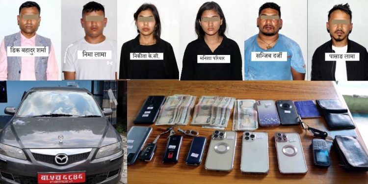 युवतीहरुलाई प्रयोग गरेर ब्ल्याकमेल, इटहरीका एक पुरुषसहित ६ जना पक्राउ