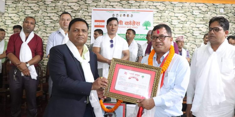 धरानमा कांग्रेसबाट विजेता तथा उपविजेतालाई सम्मान