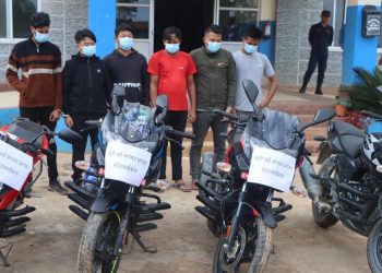 भोजपुरमा मोटरसाइकल चोरीमा संलग्न ६ जना पक्राउ