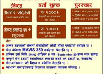 इटहरीमा ब्याडमिन्टन प्रतियोगिताको तयारी, बिजेतालाई २० हजार रुपैयाँ