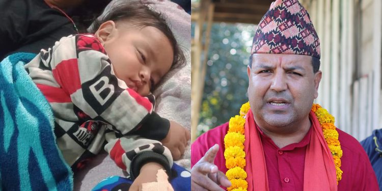 डेङ्गु र निमोनिया पीडित नौ महिने बालकको डा. सुनील शर्माले निःशुल्क उपचार गरिदिने
