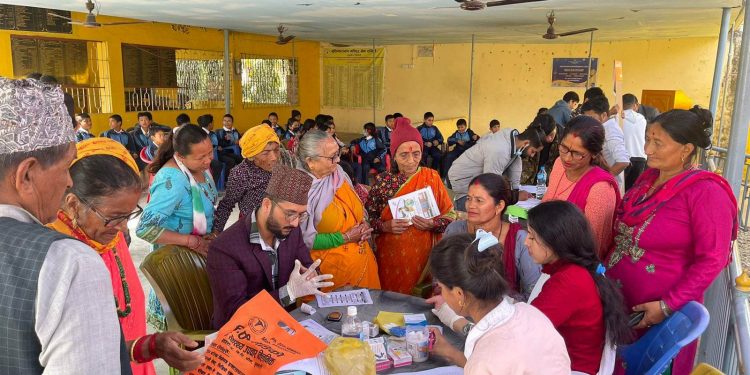 लायन्स र लियो क्लबद्वारा आयोजित स्वास्थ्य शिविरमा पाँच सय बढी लाभान्वित