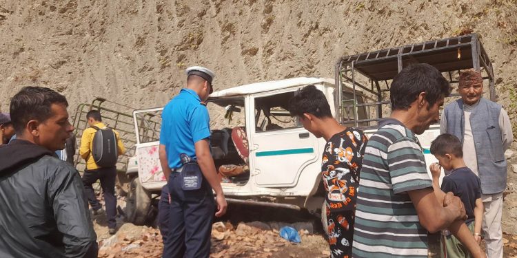 पाँचथरमा पिकअप दुर्घटना हुँदा एकको मृत्यु, पाँचजना घाइते