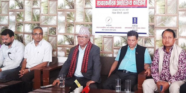 इटहरी आएर माधव कुमार नेपालले भने, ‘प्रदेशको नाम कोसी राखियो, राम्रै भयो’