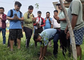 तरहरा जेसीजद्वारा वृक्षारोपण