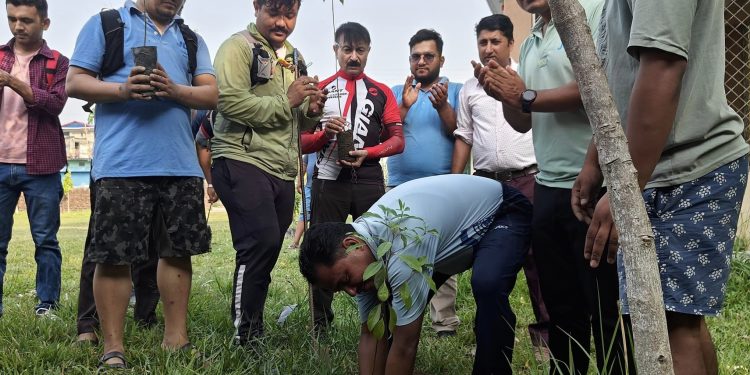 तरहरा जेसीजद्वारा वृक्षारोपण