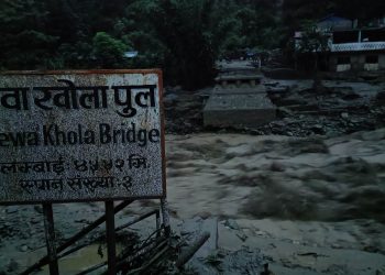 हेवाखोलाको बाढीले सात घर बगायो, पाँचथरमा पाँच जना बेपत्ता