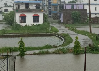 निरन्तरको वर्षाले इटहरी डुबानमा