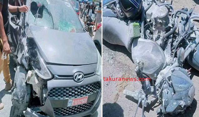 इटहरीमा तीनवटा सवारीसाधन एकैठाउँ ठोक्किए, दुईको अवस्था गम्भीर