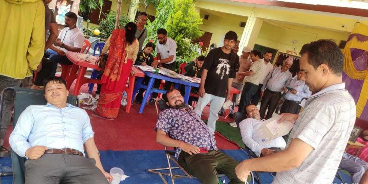 सरस्वती माविमा भएको रक्तदानमा ५८ पिन्ट रगत संकलन