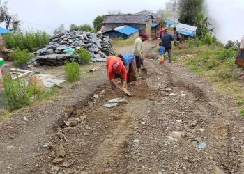खोटाङ : श्रमदान अभियानमा सबैभन्दा बढी विदेशमा रहेकाको सहयोग