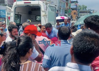 तरहरामा तीव्र गतिको भारतीय स्कारपिओले मोटरसाइकललाई ठक्कर दिँदा दुर्घटना