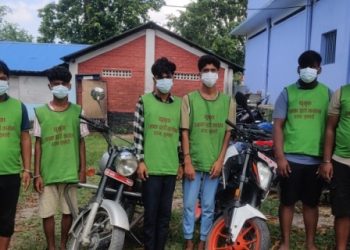 सुनसरीमा चोरीको दुई वटा मोटरसाइकलसहित ६ जना पक्राउ