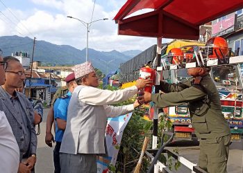पाँचथर : विपद् सहायता सामग्रीको खुला कक्ष स्थापना