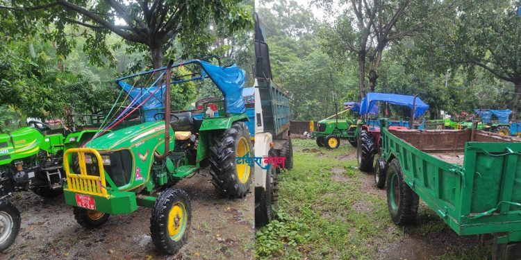 मोरङमा नदीजन्य पदार्थ उत्खनन गर्ने १५ वटा ट्रयाक्टर नियन्त्रण