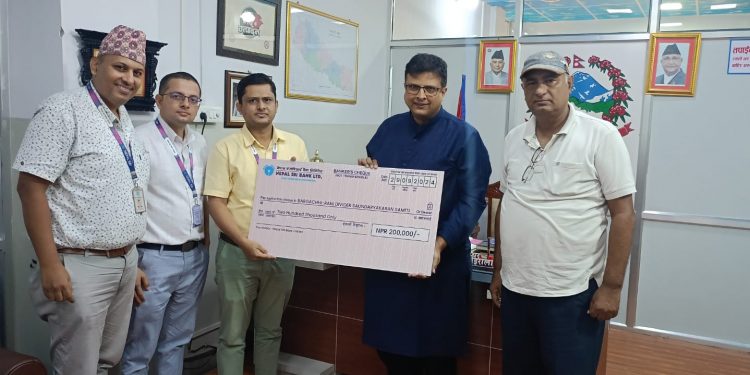 विराटनगरको सडक सौन्दर्यकरणका लागि एसबीआई बैंकको सहयोग