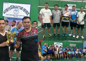 तरहरामा ब्याडमिन्टन प्रतियोगिता : धनबहादुर पुरी र प्रदीप श्रेष्ठको टिम विजयी