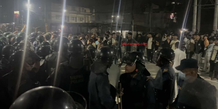 इटहरी दुर्घटना अपडेट : हवाई फायर गरी भीड नियन्त्रण, आक्रोशित स्थानीयले जलाए बस