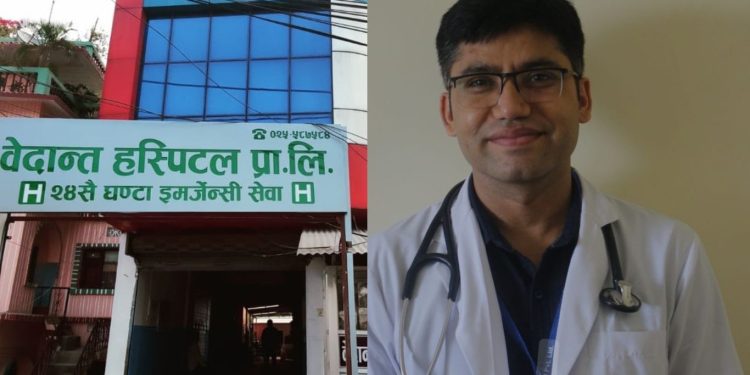 इटहरीको बेदान्त हस्पिटलमा मुटु रोग विशेषज्ञ डा. सहदेव ढुंगानाको सेवा