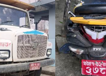 विराटनगरमा टिपरको ठक्करबाट बाबुको मृत्यु, छोरा सकुशल