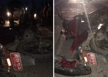 सुनसरीको रामधुनीमा दुई वटा मोटरसाइकल ठोक्किँदा बाबु–छोरासहित तीन जनाको घटनास्थलमै मृत्यु, दुई गम्भीर घाइते