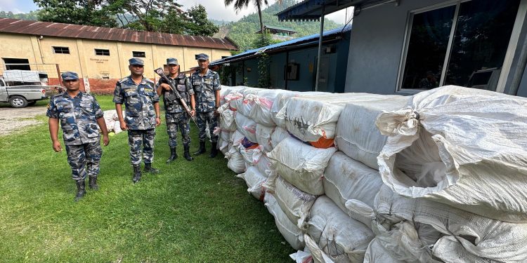 धरानमा दुई हजार एक सय गाँजा र ट्रक बरामद