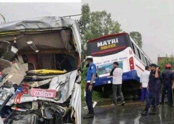 सुनसरीमा बस र माइक्रो एकापसमा दुर्घटना, १३ जना घाइते, दुईको अवस्था गम्भीर