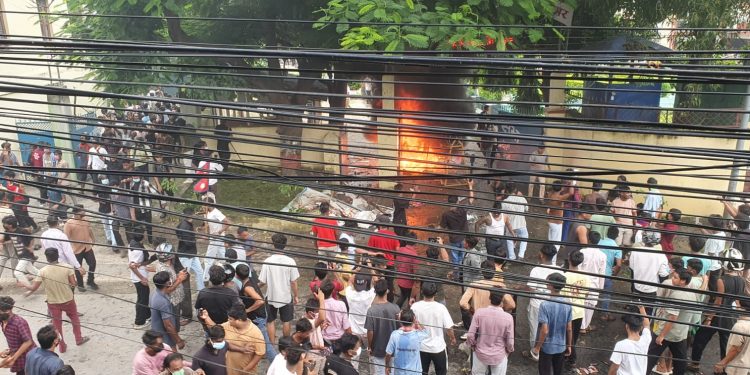 कोशी प्रदेशसभा सचिवालय परिसरमा आगजनी