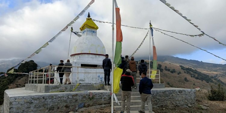 धार्मिक क्षेत्रको प्रवर्द्धन गर्ने उद्देश्यले भोजपुरको पाँचधारेमा बौद्धस्तूप निर्माण