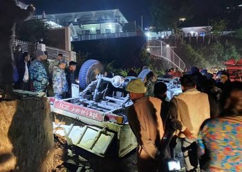 धरानमा पिकअप दुर्घटना हुँदा एकको मृत्यु, ११ जना घाइते