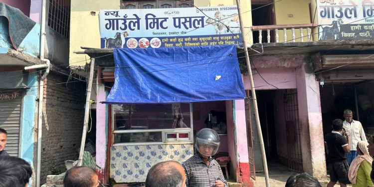 विराटनगरमा खसीको भनेर बाख्राको मासु बिक्री