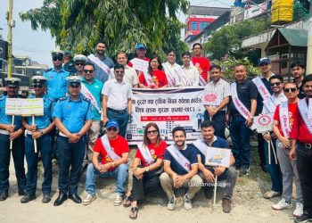 इटहरीमा सडक सुरक्षा तथा ट्राफिक नियमसम्बन्धी सचेतना