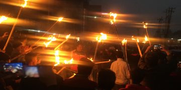 नेविसंघले इटहरीमा निकाल्यो राँके जुलुस