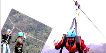 धरानमा जिपलाइनको उद्धघाटन, पर्यटकले ४५ सेकेन्ड सम्म अनुभव लिन पाउँने