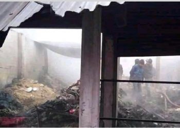 किराना पसलमा आगलागी हुँदा डेढ करोड मूल्य बराबरको क्षति