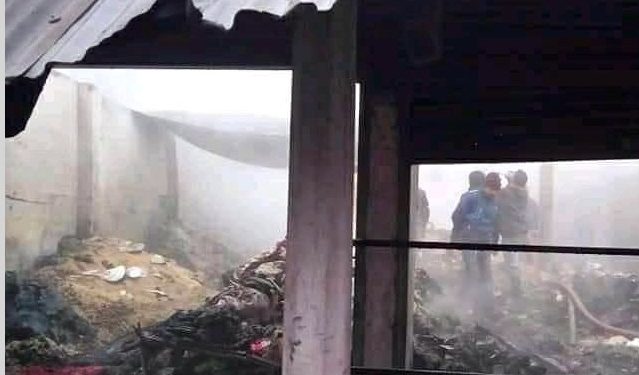 किराना पसलमा आगलागी हुँदा डेढ करोड मूल्य बराबरको क्षति