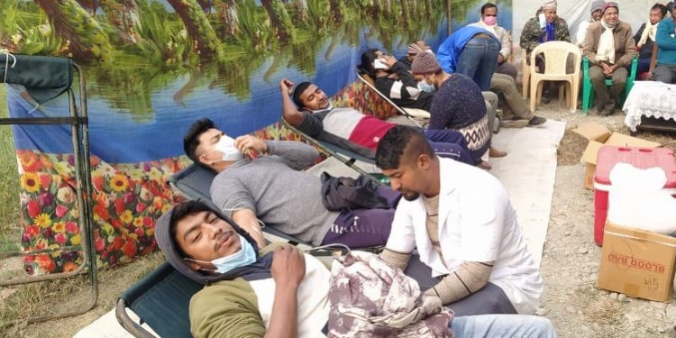 पञ्चायनमा भएको रक्तदानमा ४३ पिन्ट रगत संकलन