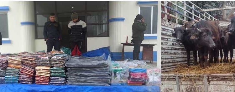 भन्सार छलेर ल्याएको ५२ लाखभन्दा बढीको सामानसहित ट्रक र बस सुनसरी प्रहरीको नियन्त्रणमा